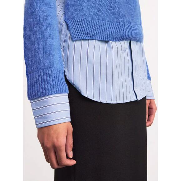 Stella McCartney Cashmere Blend Layered Shirting Sweater XL - Picture 3 of 6